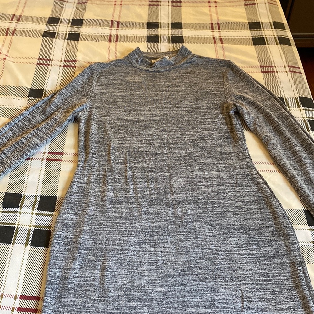 Vestido gris manga larga
